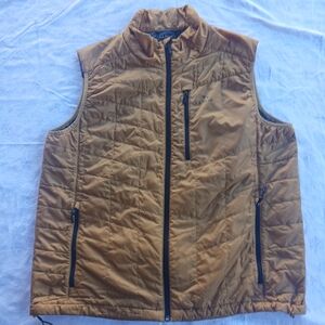Eddie Bauer Men's Tan Quilted Puffer Vest